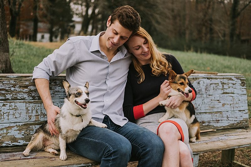 Raleigh engagement session with dogs Raleigh engagement session with dogs