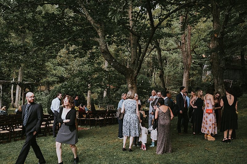 rock quarry farm wedding ceremony outdoor wedding in forest raleigh north carolina