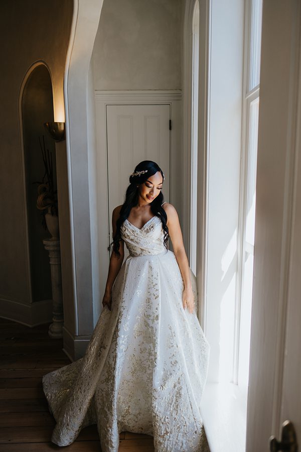 gold foil wedding gown gold foil wedding gown