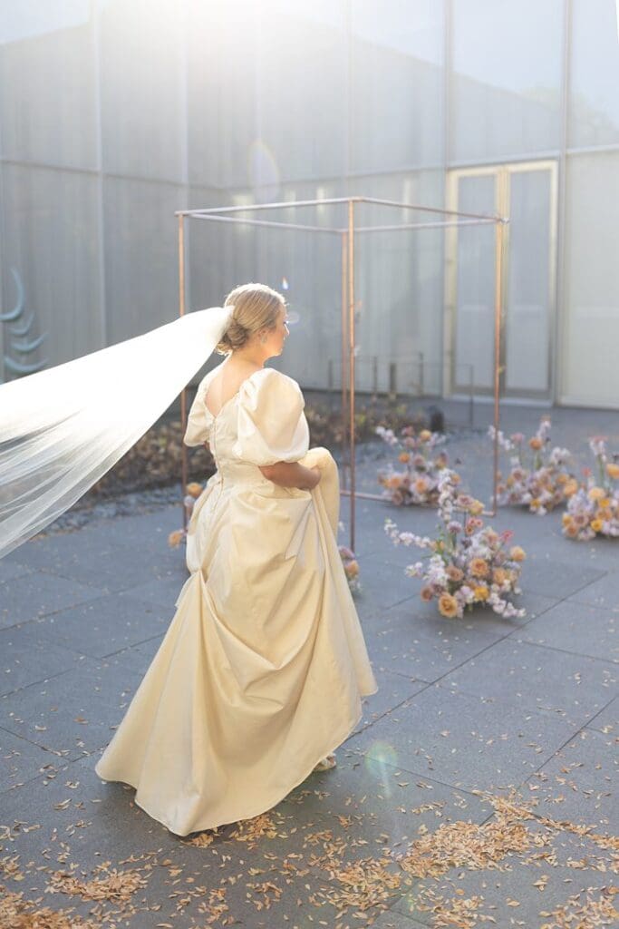 Colorful Fine Art Modern Wedding Photography with wedding at NCMA Raleigh NC x